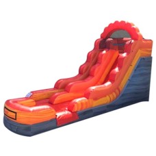 INFLATABLE RED LAVA WATER/DRY SLIDE