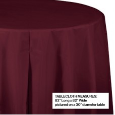 Tablecloth Burgundy 82 inch Round