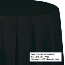 Tablecloth Black 82 inch Round