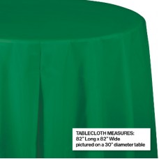 Tablecloth Green 82 inch Round