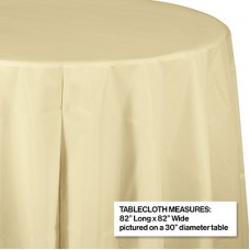 Tablecloth Ivory 82 inch Round