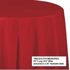 Tablecloth Red 82 inch Round