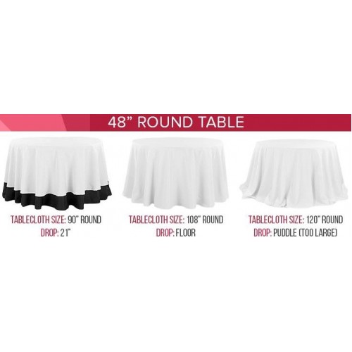 Table 48 In Round, What Size Linen For A 48 Round Table