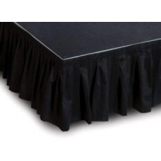 24 IN TALL X 8 FT LONG BLACK STAGE SKIRTING