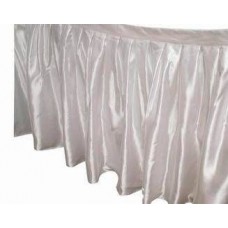 24 IN TALL X 8 FT LONG WHITE STAGE SKIRTING