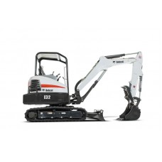 EXCAVATOR E32 WITH TRAILER AND GRAPPLE