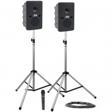 PA SYSTEM 100 WATT WITH 2 SPEAKERS AND STANDS